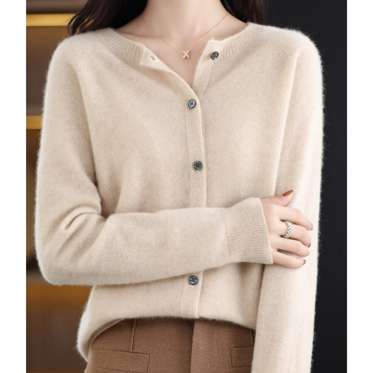Luxury Merino Wool Cardigan for Women