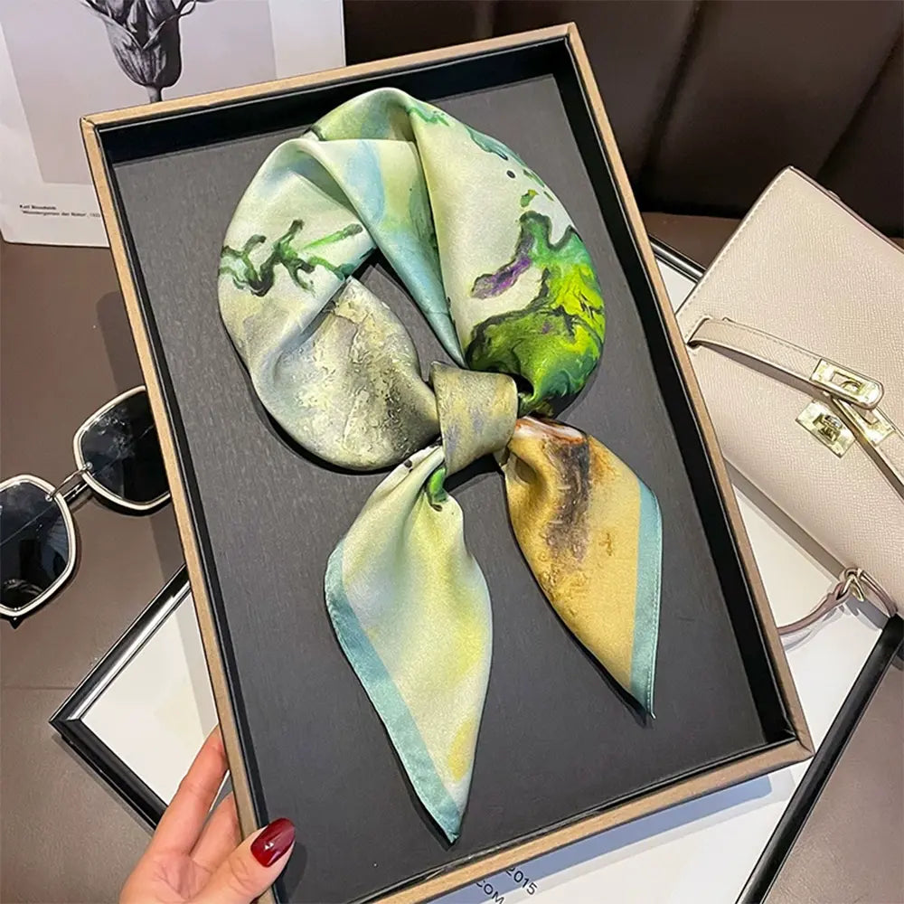 Audingull 100% Mulberry Silk Scarf for Women