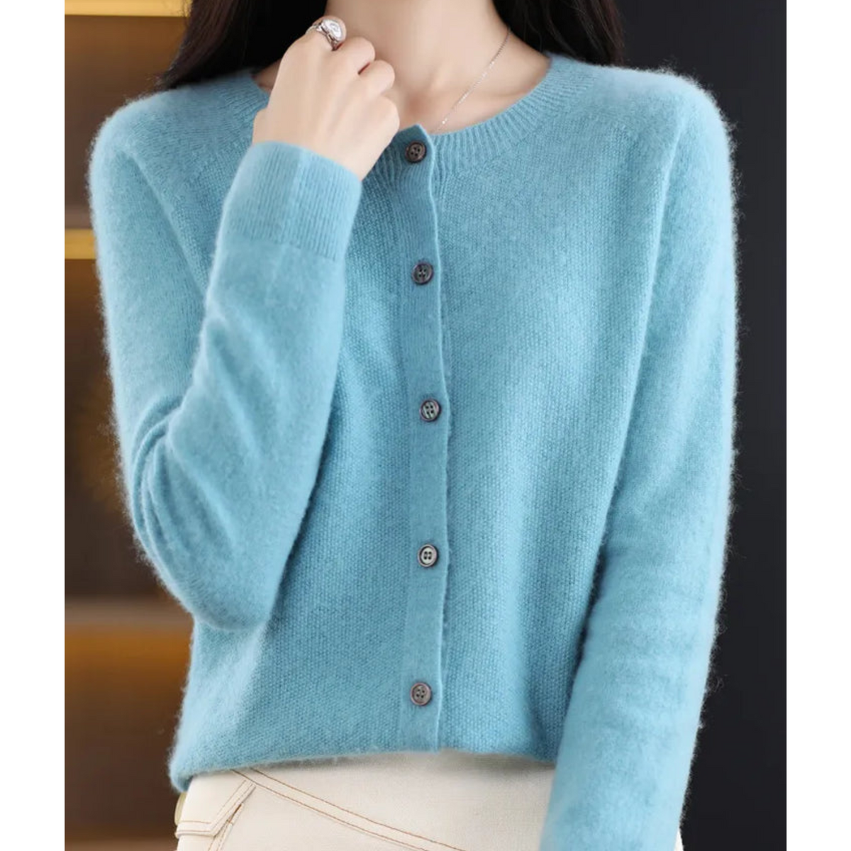 Luxury Merino Wool Cardigan for Women