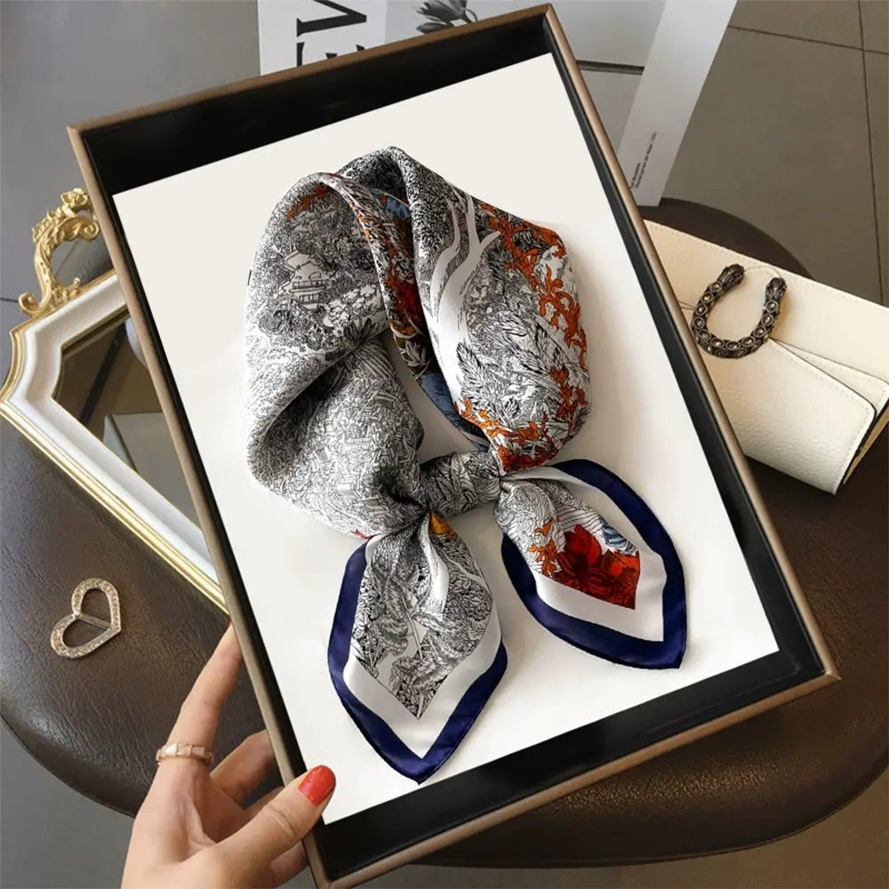 Audingull 100% Mulberry Silk Scarf for Women