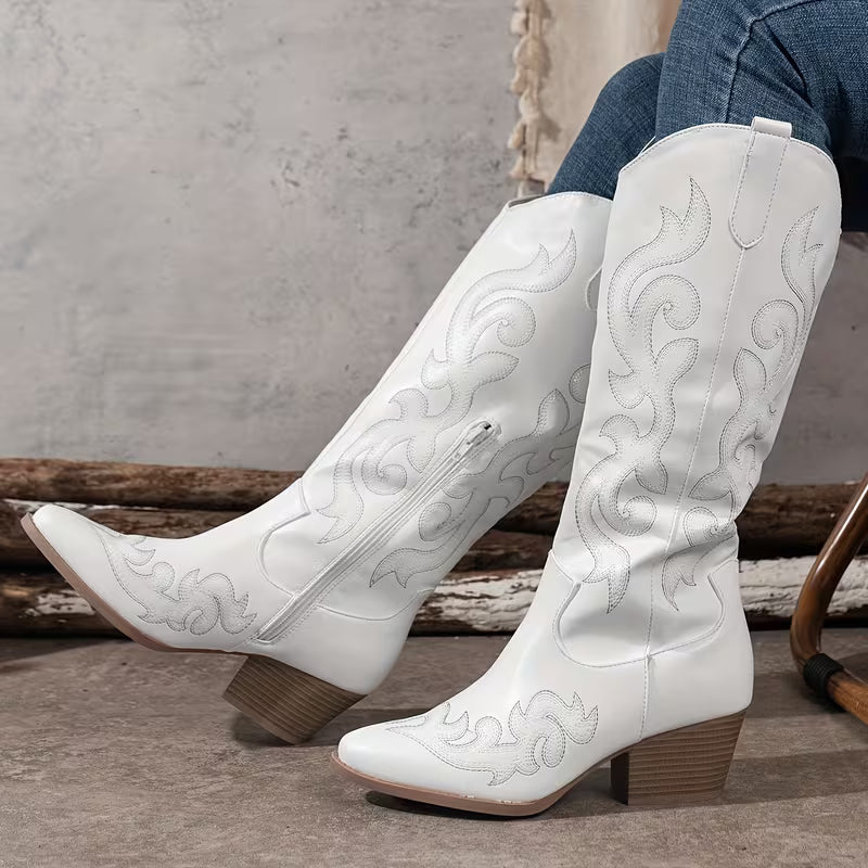 Loretta | Embroidered Western Boots for Women