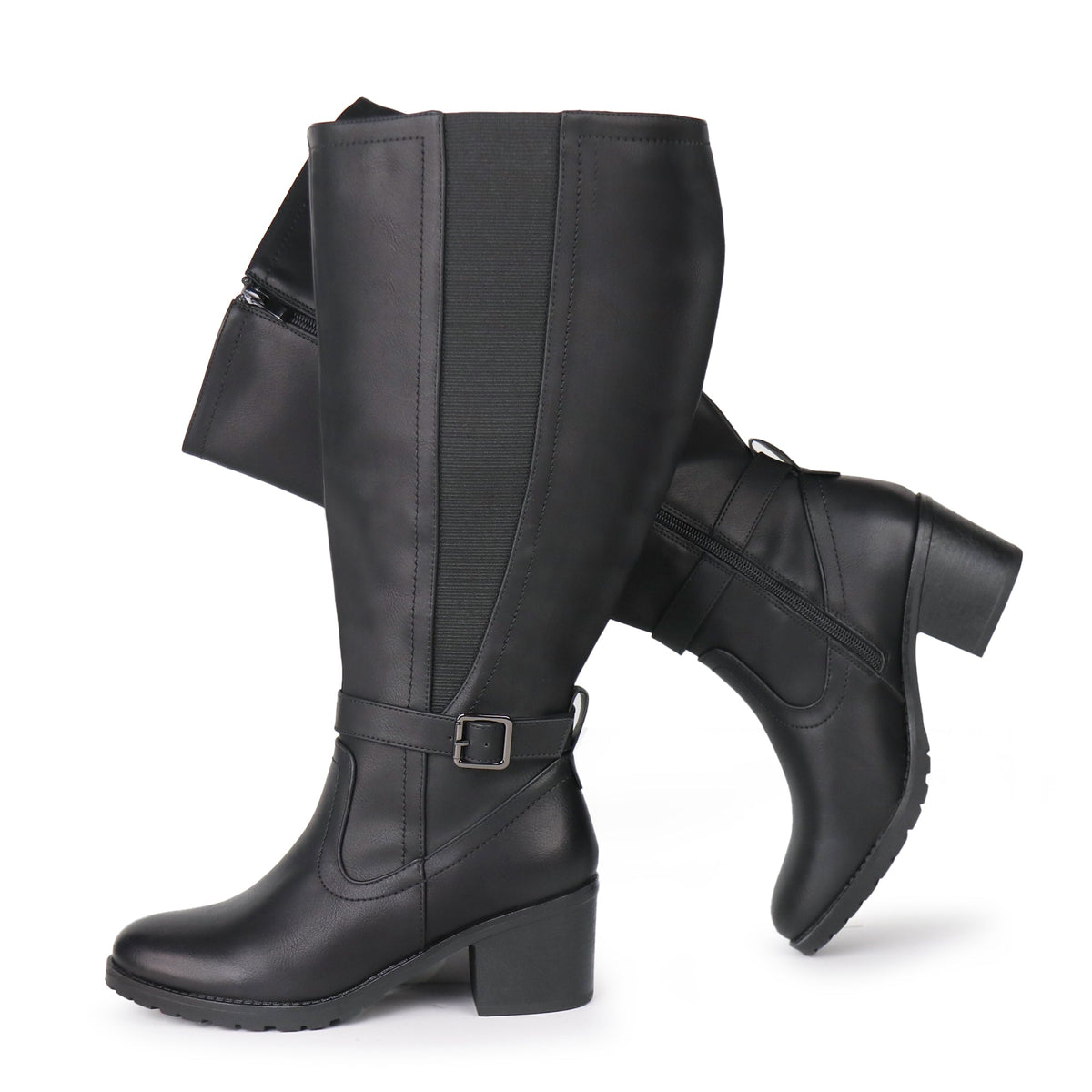 Isadora | Extra Wide Calf Stretch Panel Boots
