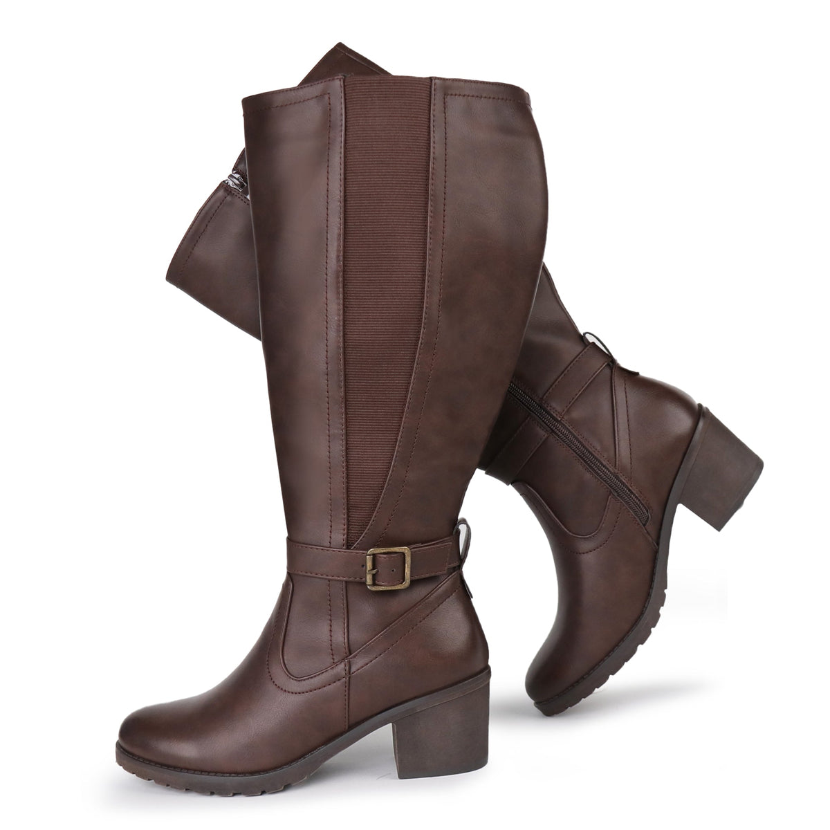 Isadora | Extra Wide Calf Stretch Panel Boots