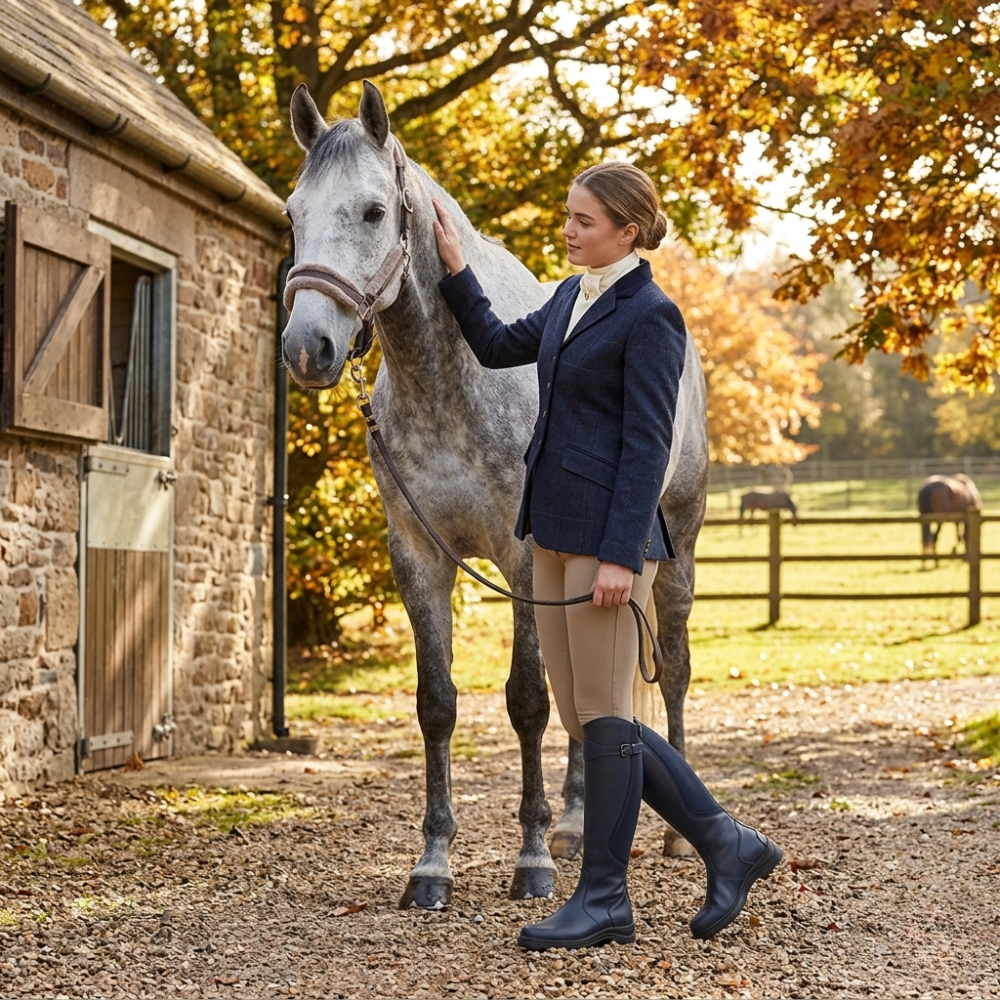 Sandra - Waterproof Leather Winter Riding Boots