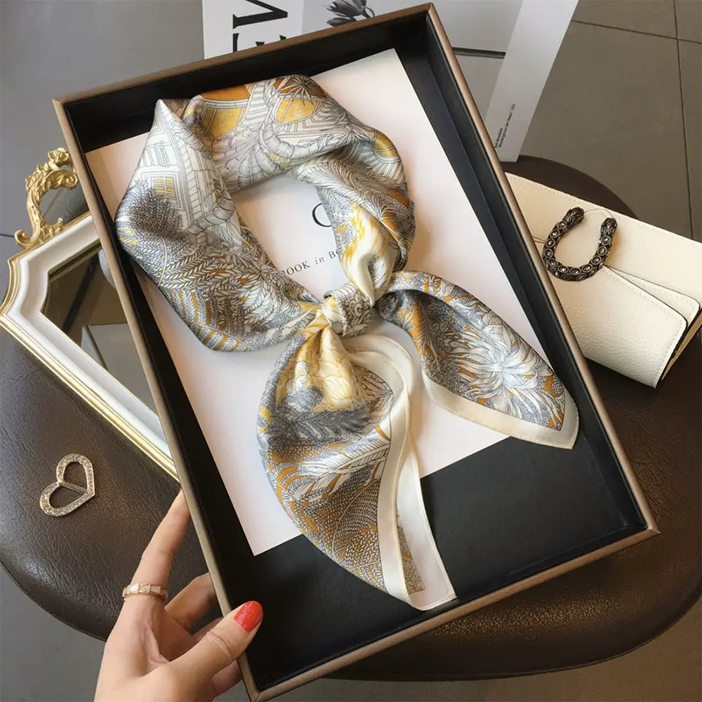 Audingull 100% Mulberry Silk Scarf for Women