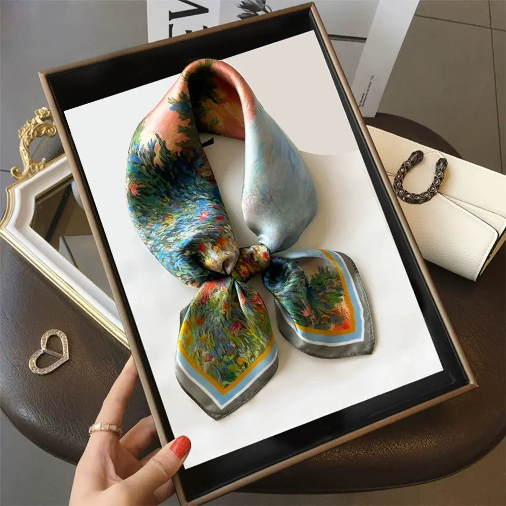 Audingull 100% Mulberry Silk Scarf for Women