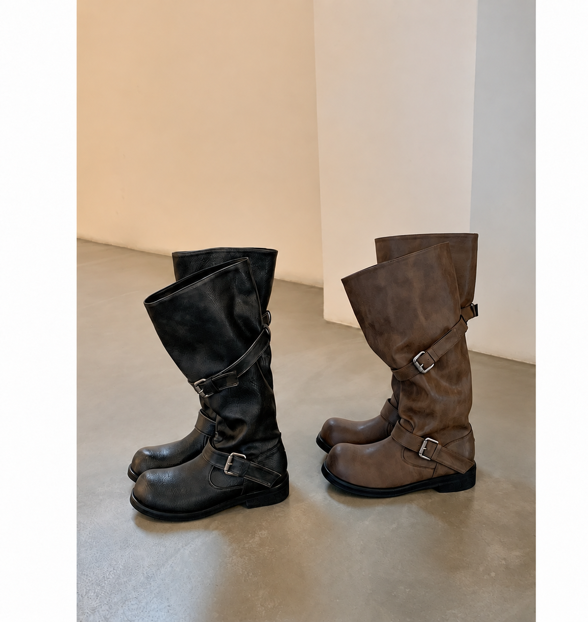 Bonnie | Slouchy Buckle Boots