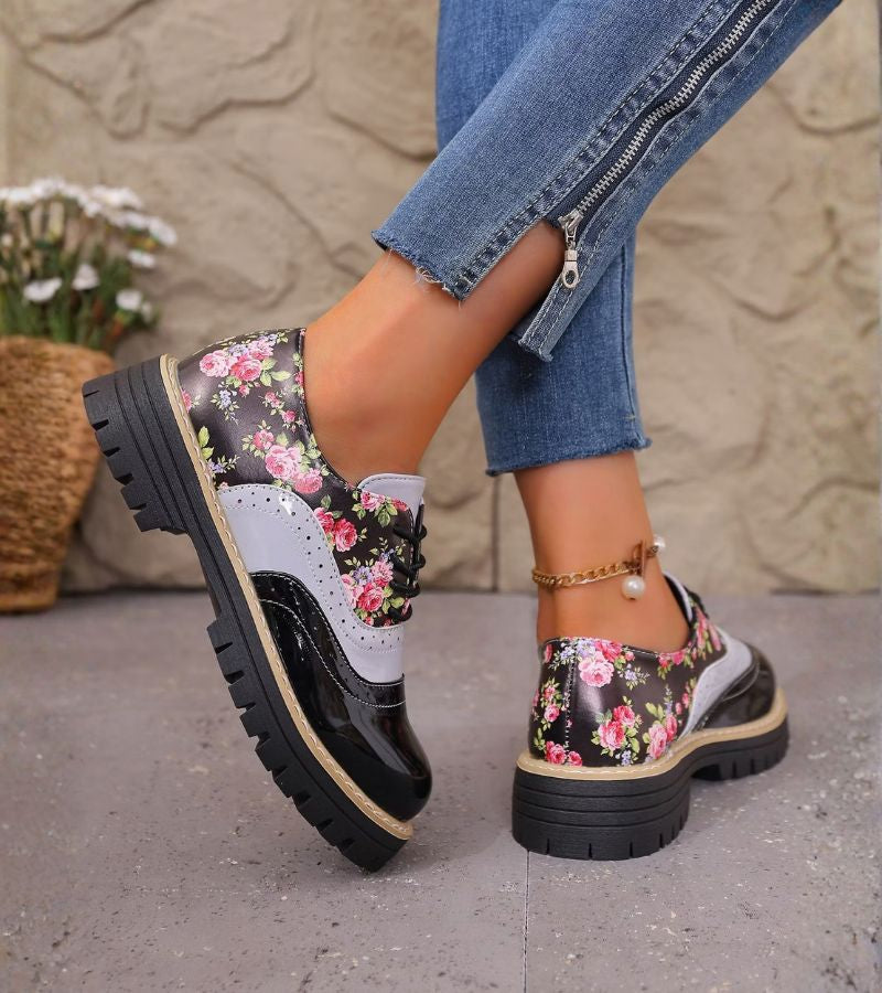 Ada | Orthopedic Floral Oxford Shoes