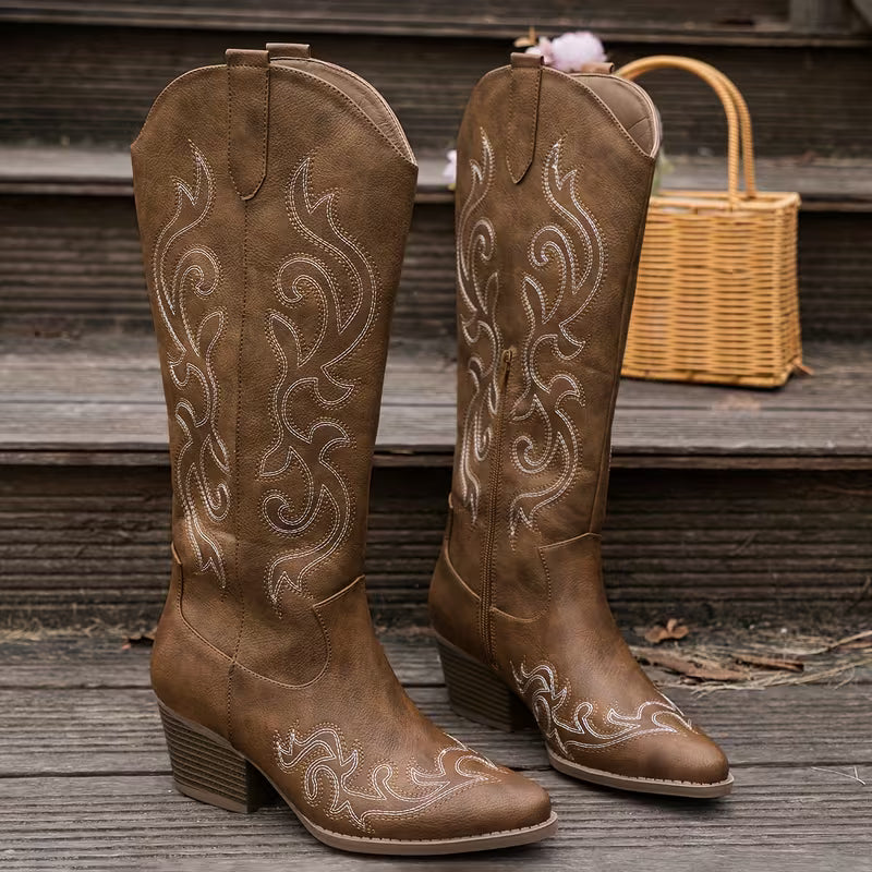 Loretta | Embroidered Western Boots for Women