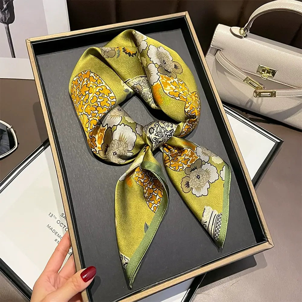 Audingull 100% Mulberry Silk Scarf for Women