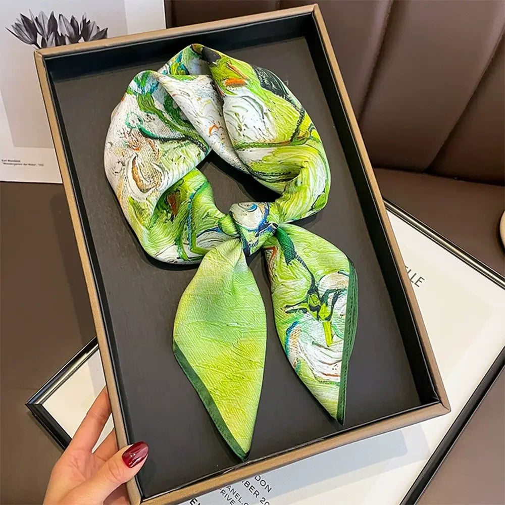 Audingull 100% Mulberry Silk Scarf for Women