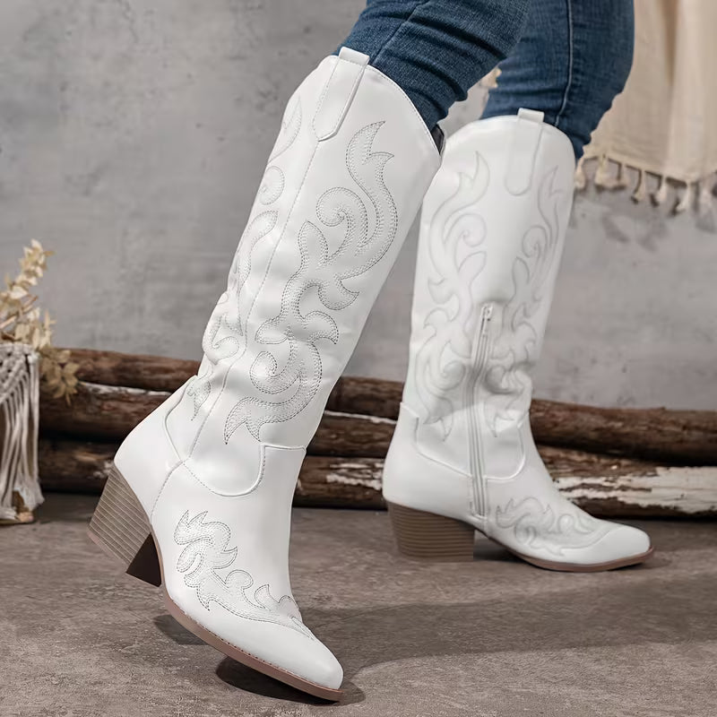 Loretta | Embroidered Western Boots for Women