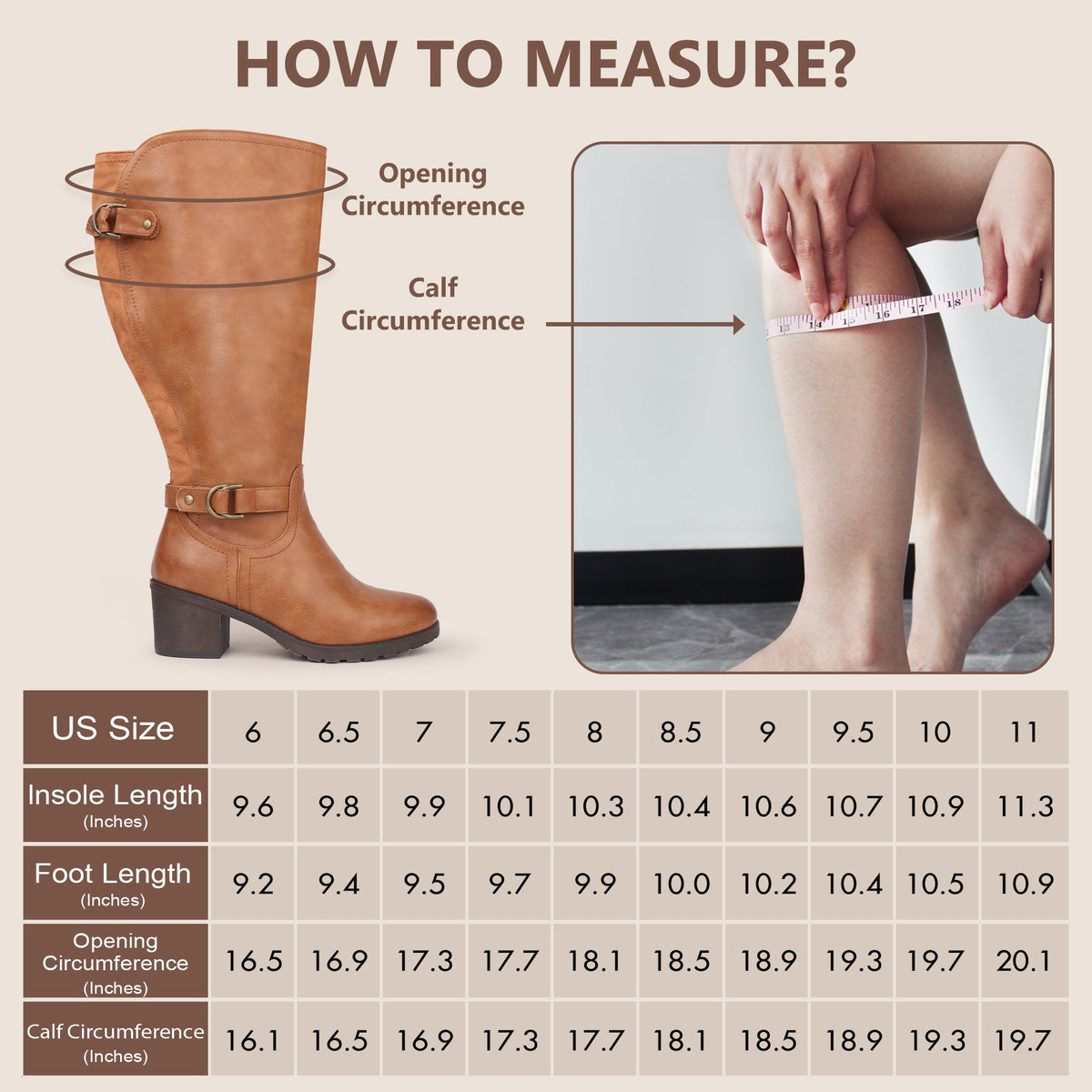 Pearl | Extra Wide Calf Block Heel Riding Boots