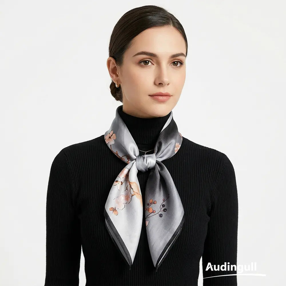 Audingull 100% Mulberry Silk Scarf for Women
