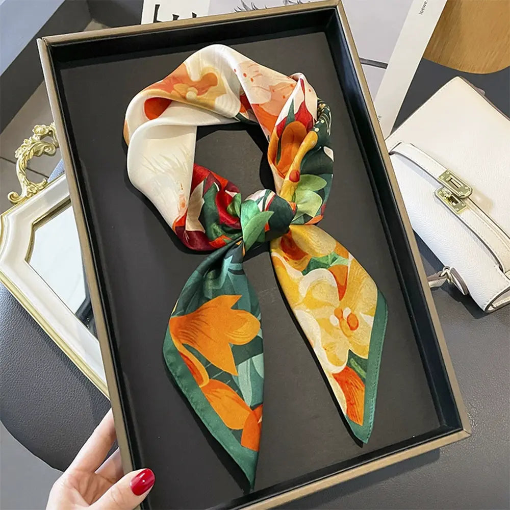 Audingull 100% Mulberry Silk Scarf for Women