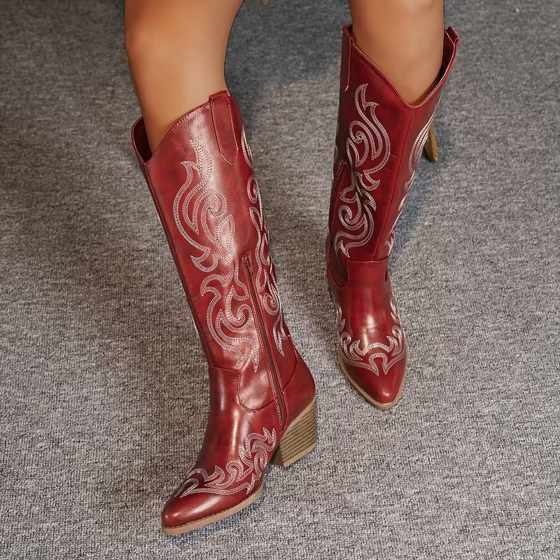 Loretta | Embroidered Western Boots for Women