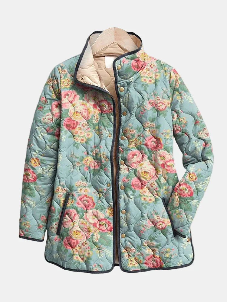 Eliza™ | Quilted Floral Print Jacket
