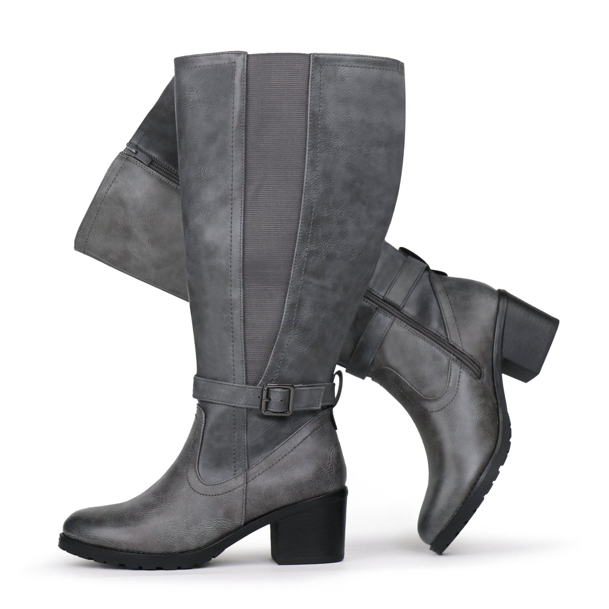 Isadora | Extra Wide Calf Stretch Panel Boots