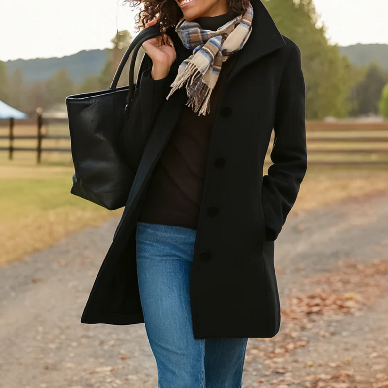 Aubrey™ | Classic Coat with Buttons