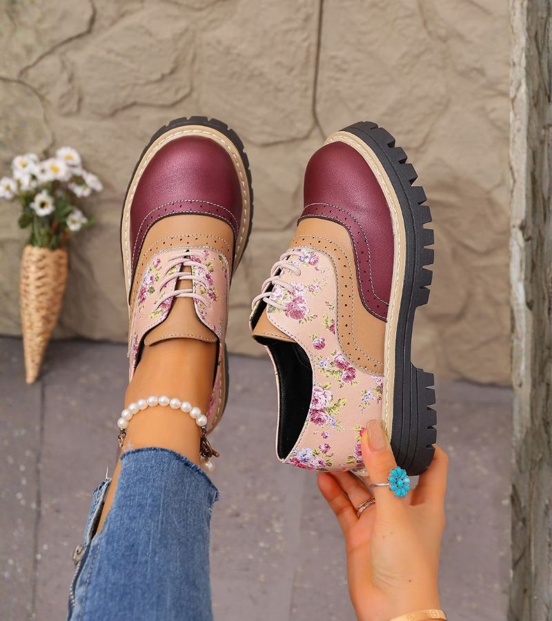 Ada | Orthopedic Floral Oxford Shoes
