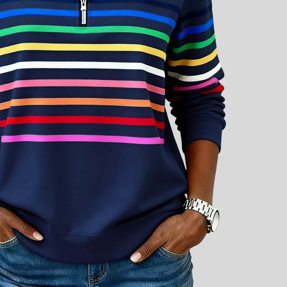 Reinou | Sporty Half-Zip Sweater