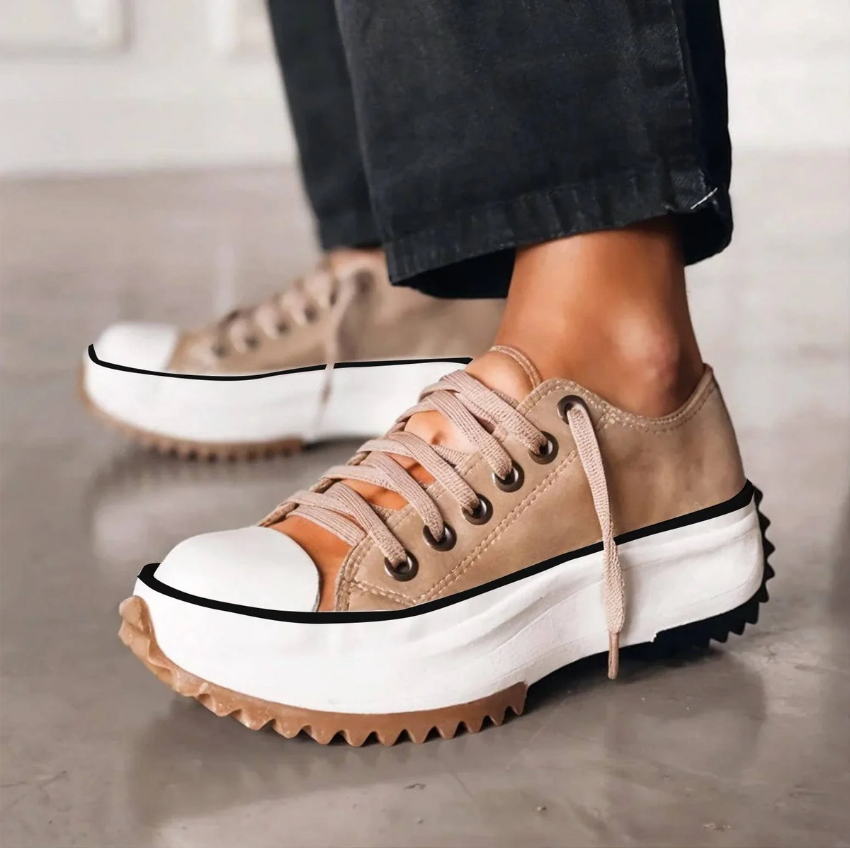 Bettina | Toothed Platform Sneakers