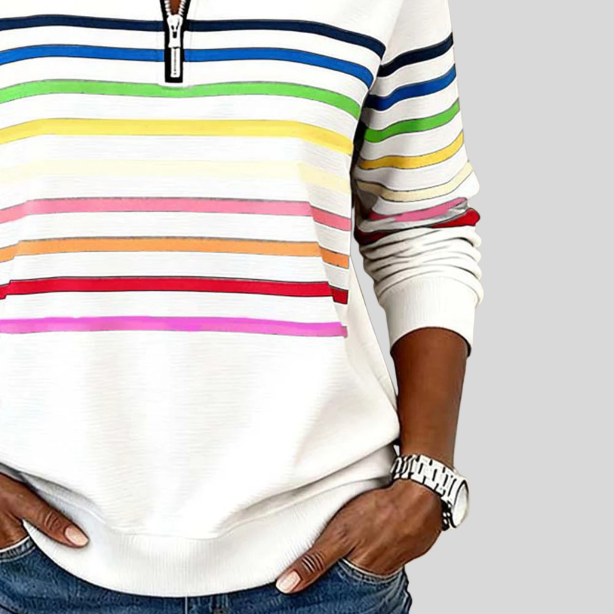 Reinou | Sporty Half-Zip Sweater