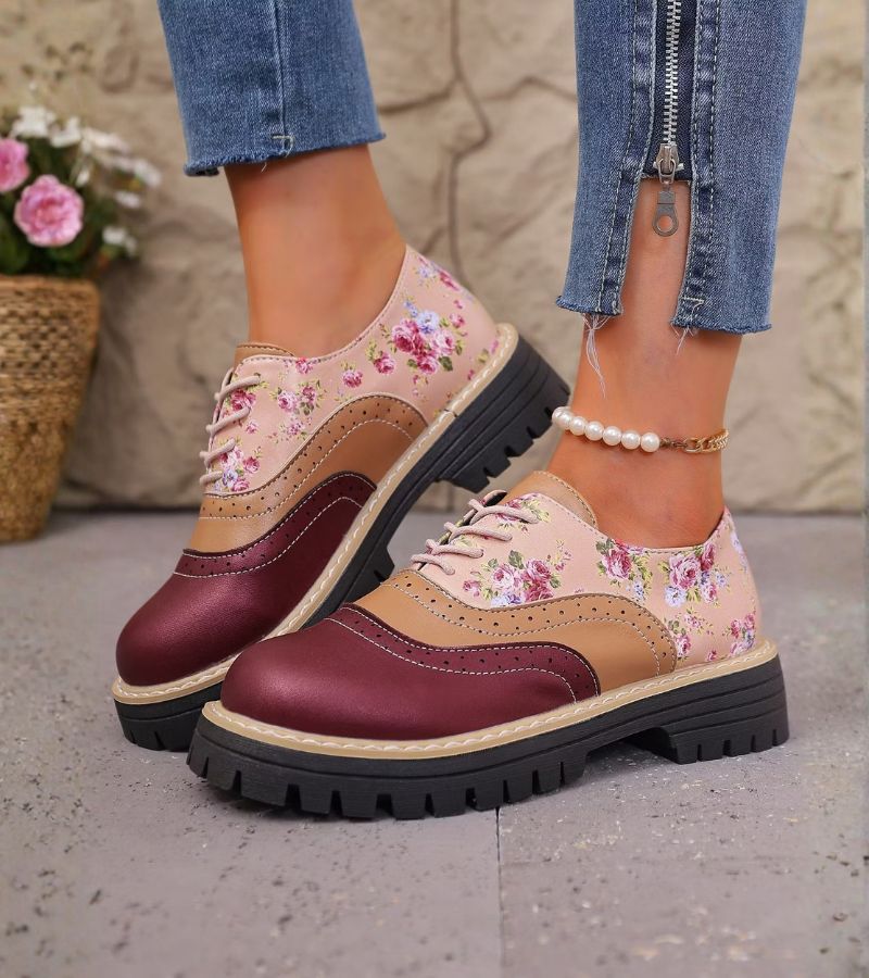 Ada | Orthopedic Floral Oxford Shoes