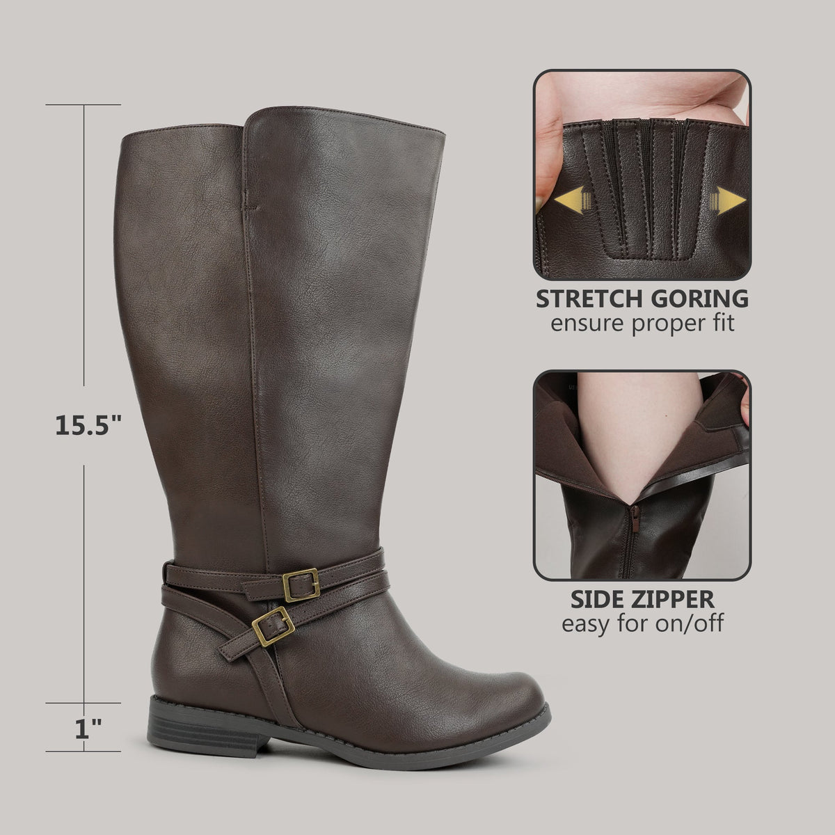 Maeve | Super Extra Wide Calf Riding Boots