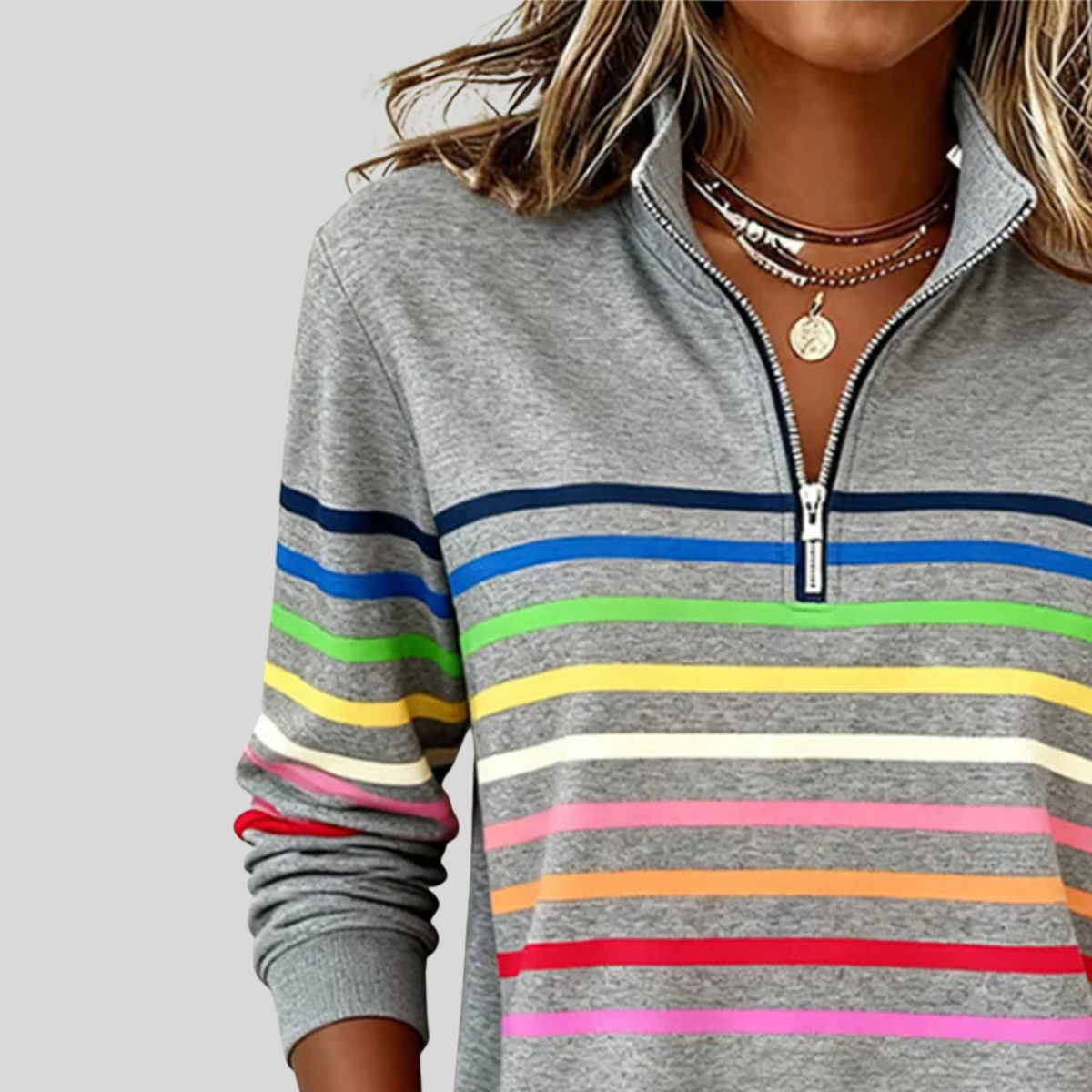 Reinou | Sporty Half-Zip Sweater