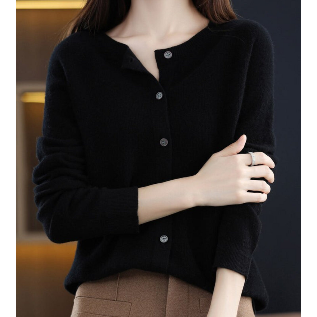 Luxury Merino Wool Cardigan for Women