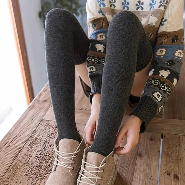 Ruth | Cozy Cable Knit Over-the-Knee Socks