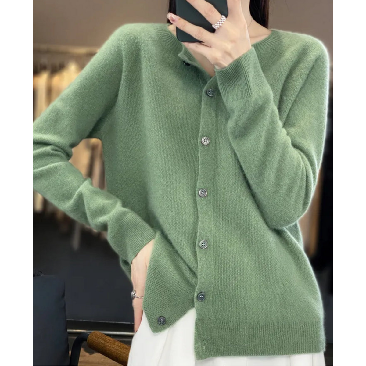Luxury Merino Wool Cardigan for Women