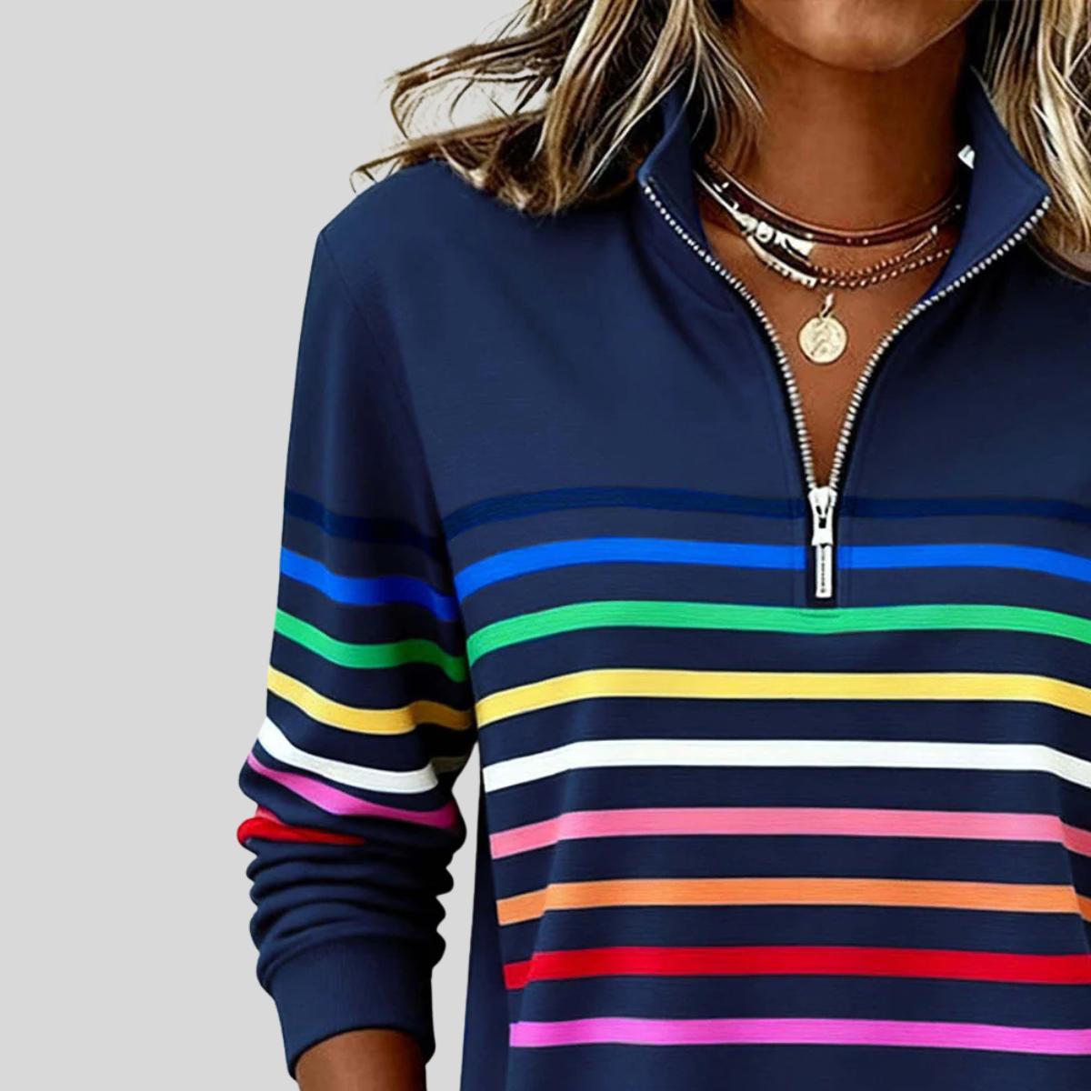 Reinou | Sporty Half-Zip Sweater