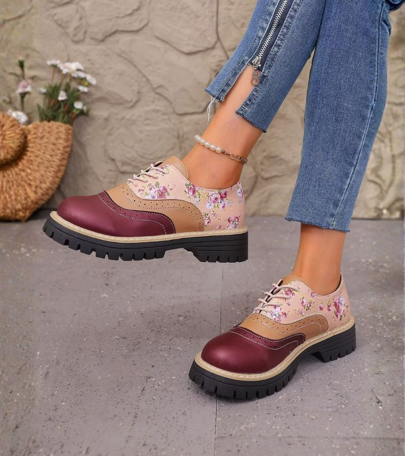 Ada | Orthopedic Floral Oxford Shoes