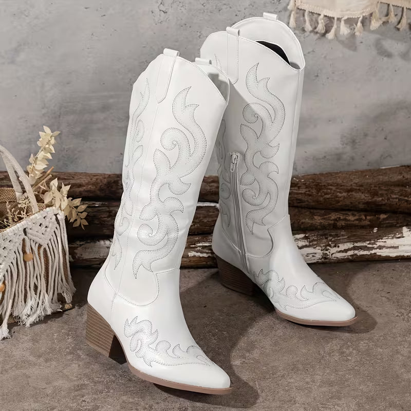 Loretta | Embroidered Western Boots for Women