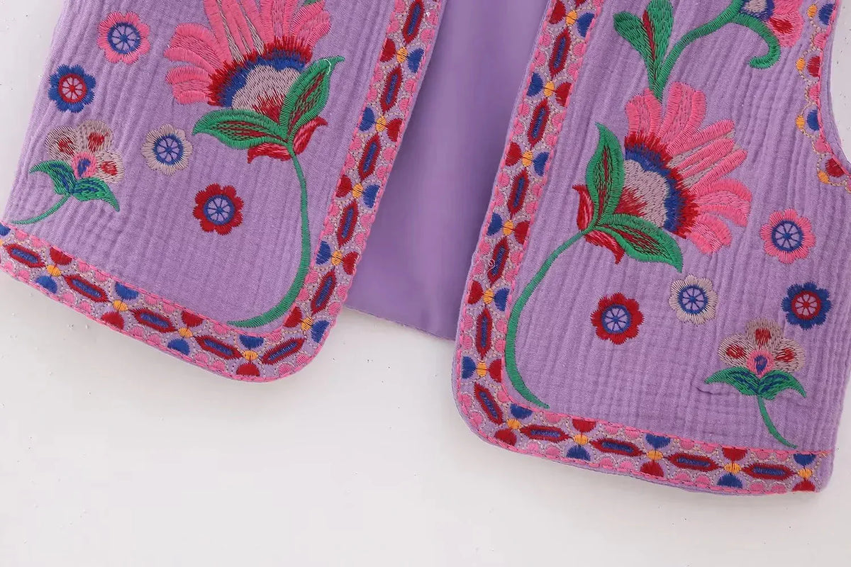 Vivienne™ | Vintage Floral Boho Vest