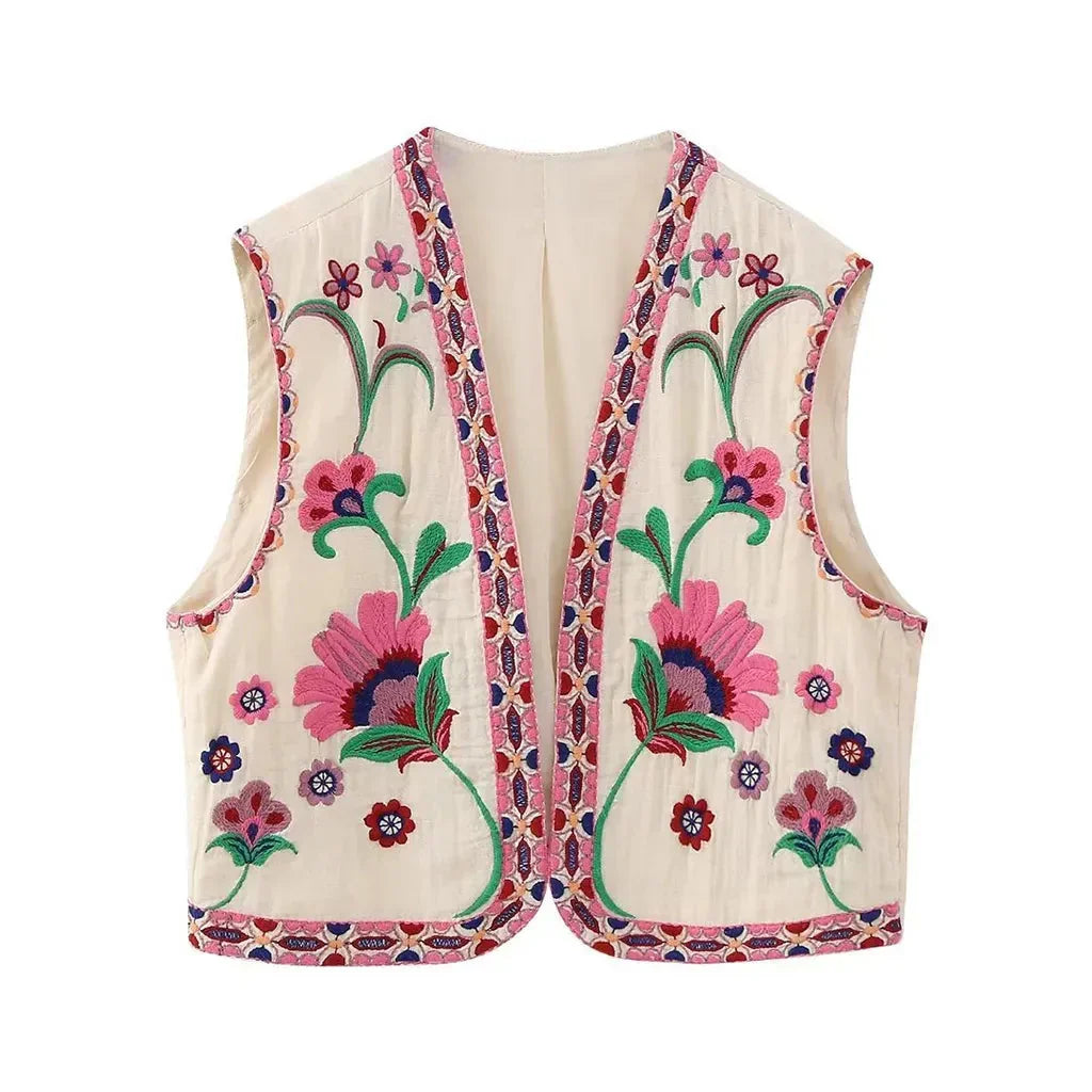Vivienne™ | Vintage Floral Boho Vest