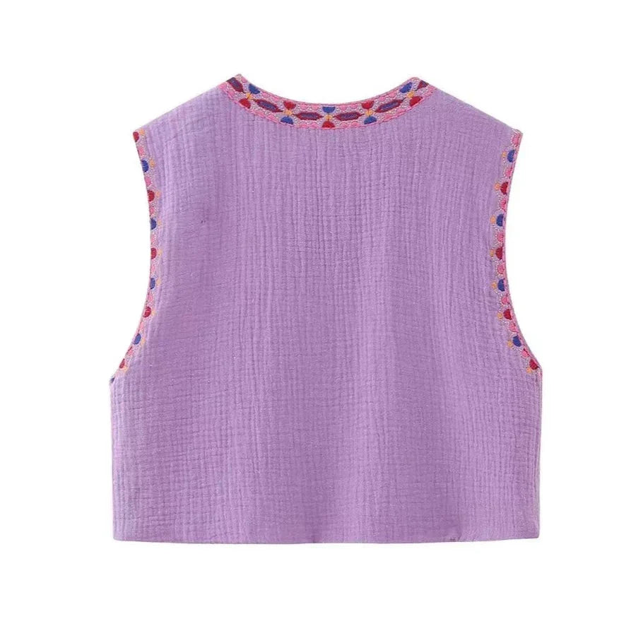 Vivienne™ | Vintage Floral Boho Vest