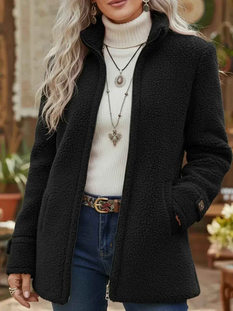 Cassandra | Soft and Elegant Zip-Up Jacket