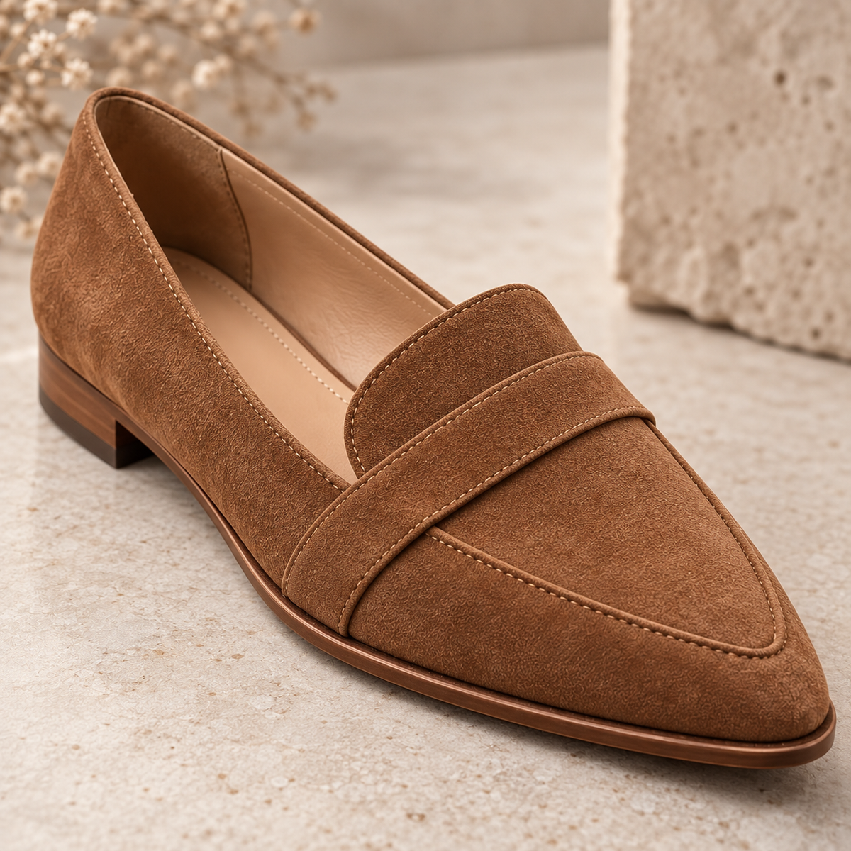 Reese | Pointed-Toe Penny Loafers