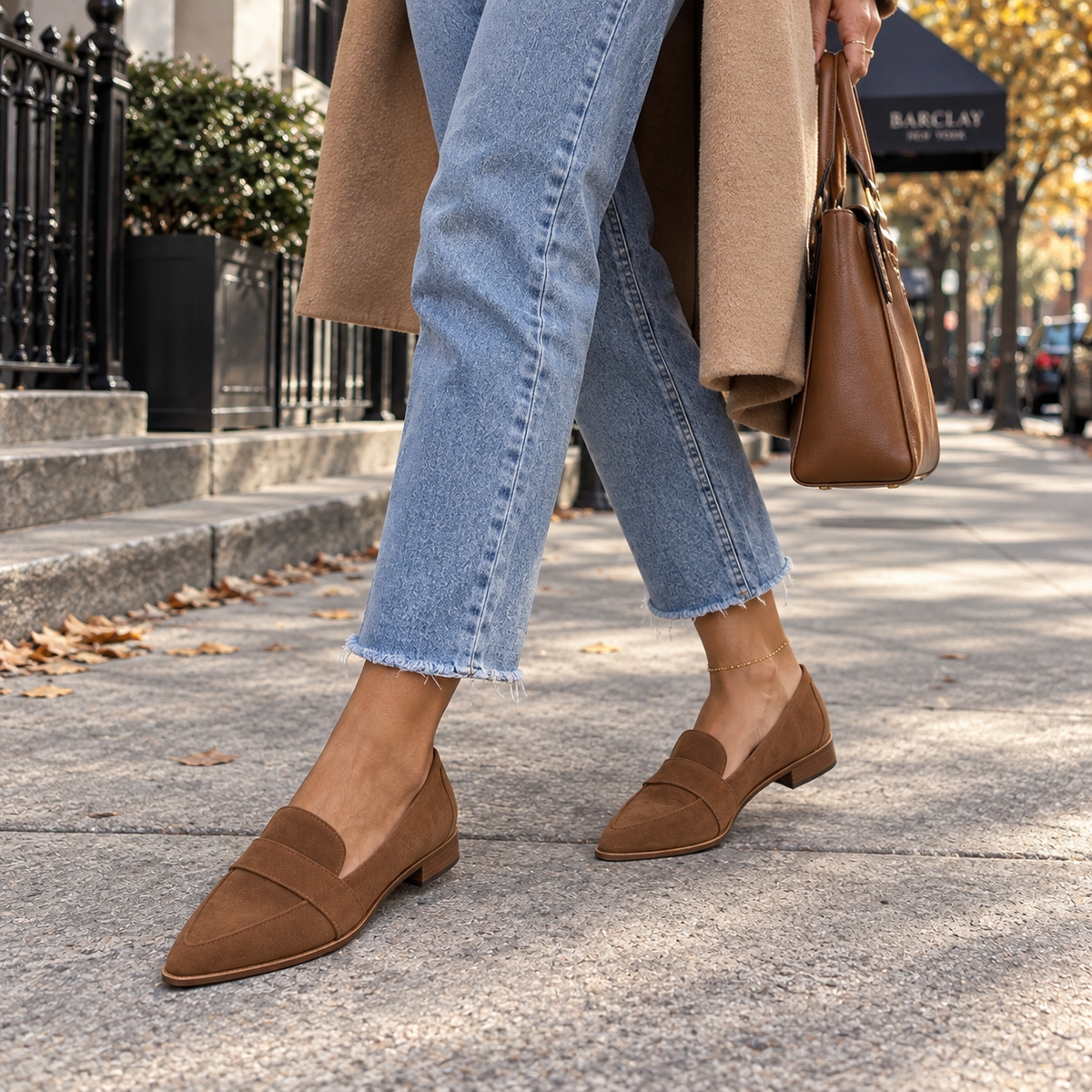 Reese | Pointed-Toe Penny Loafers