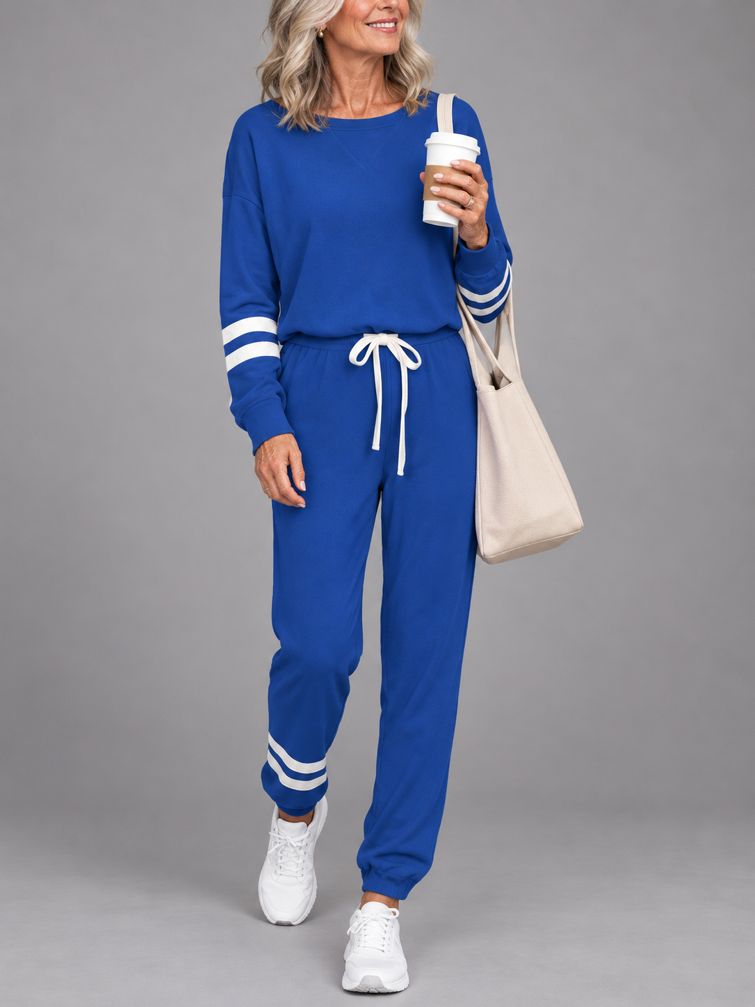JUDY | STRIPED SWEATSHIRT & JOGGER SET