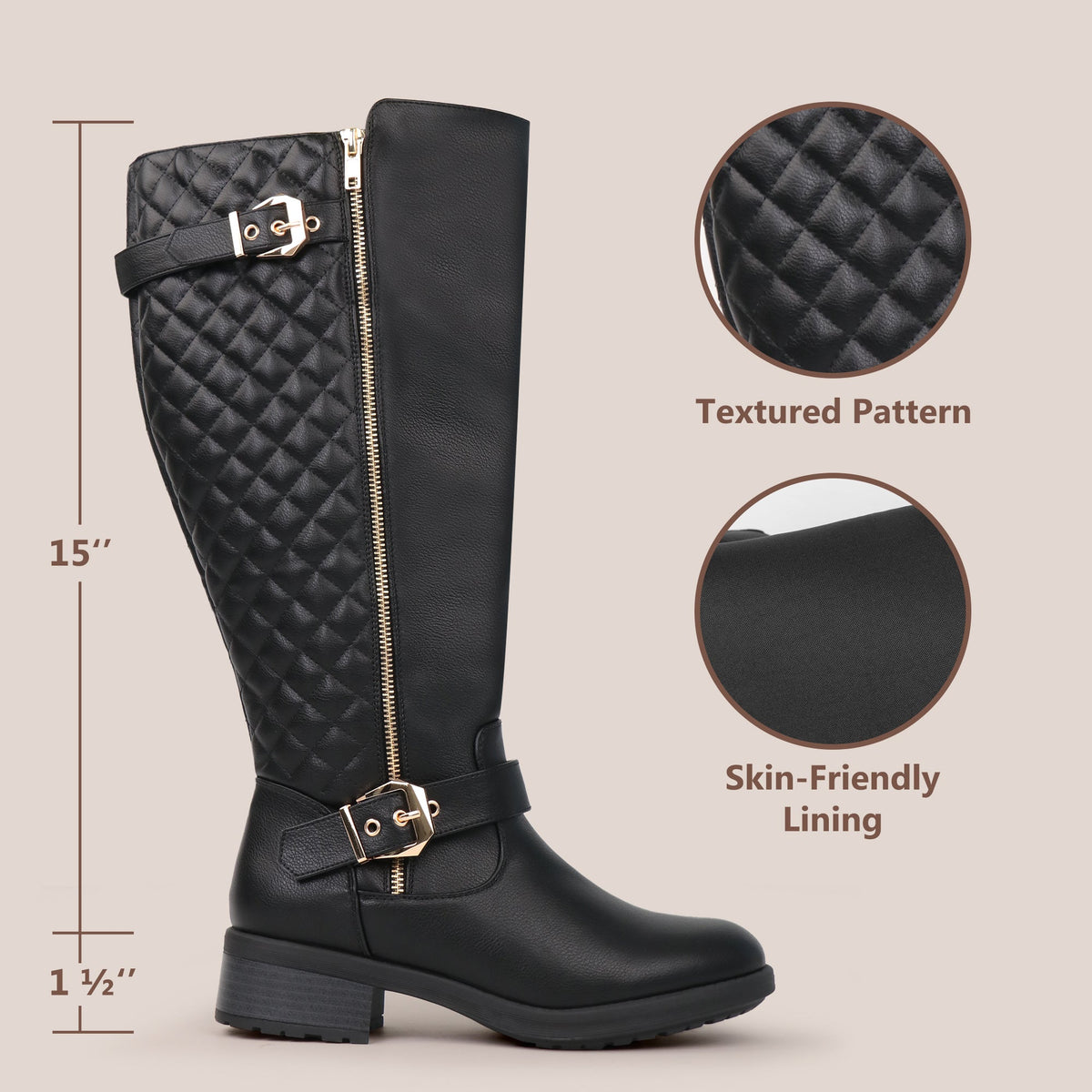 Barbara | Extra Wide Calf Riding Boot