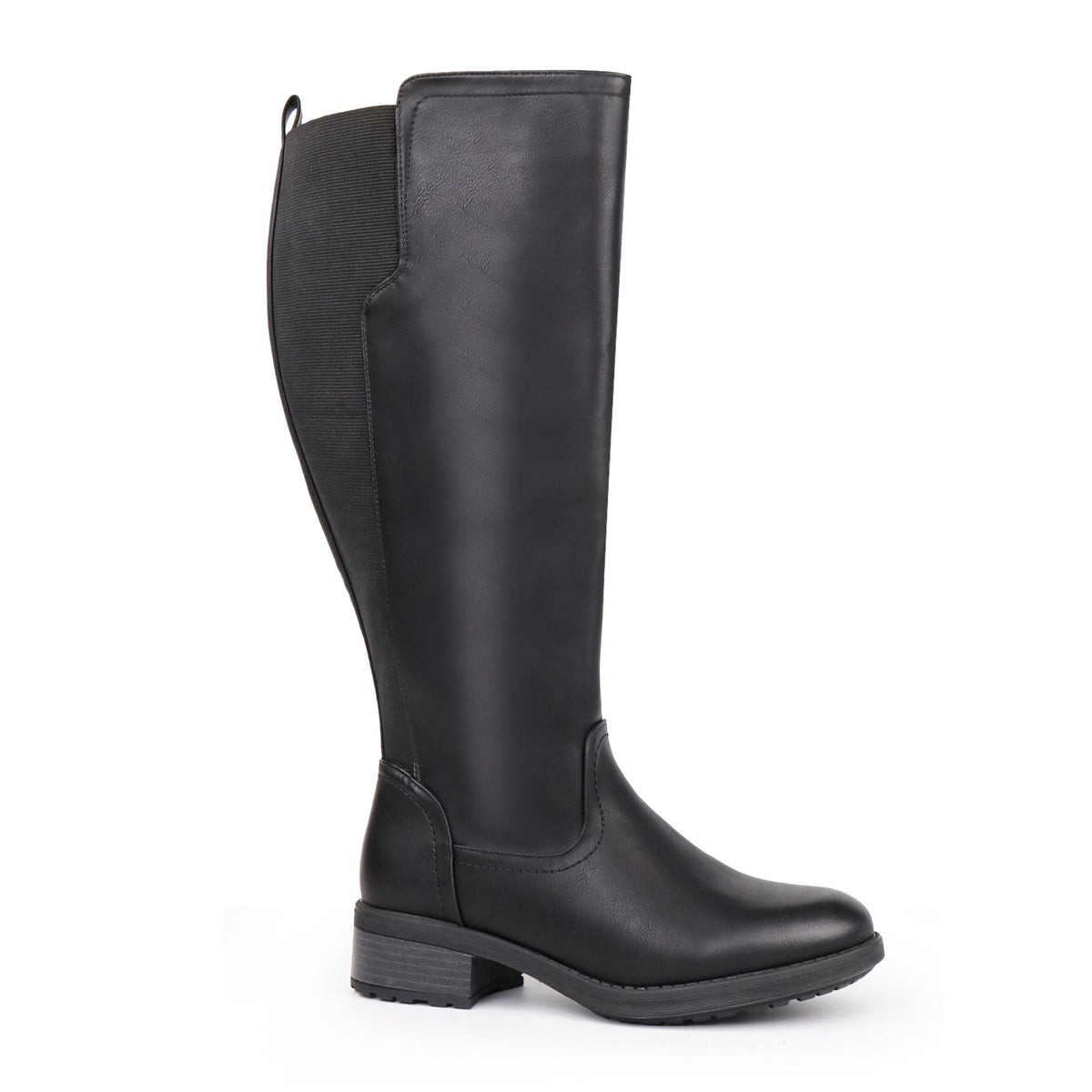 Josephine | Extra Wide Calf Stretch Panel Riding Boots