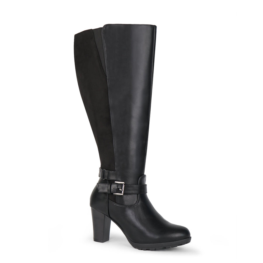 Mildred | Extra Wide Calf High Heel Boots