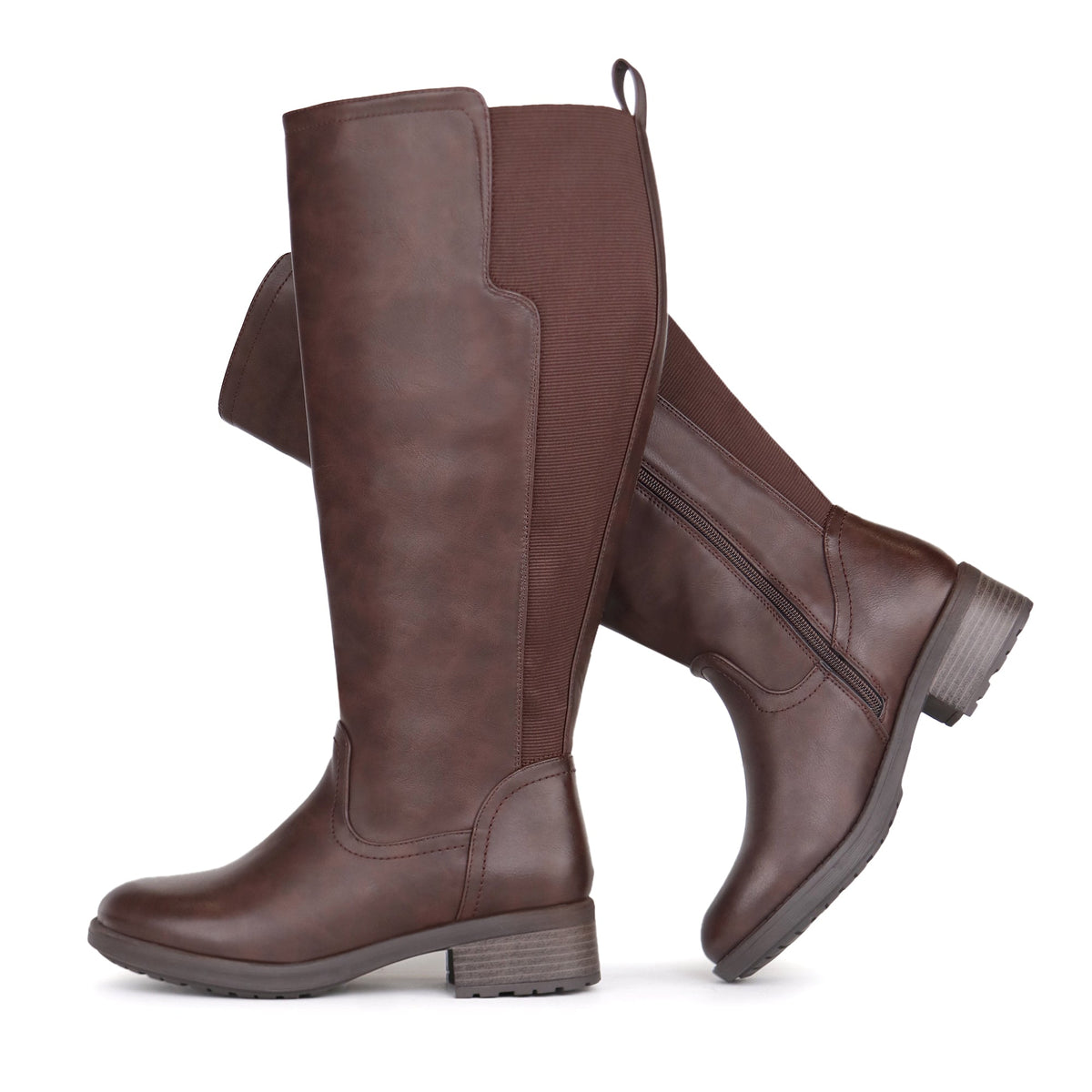 Josephine | Extra Wide Calf Stretch Panel Riding Boots
