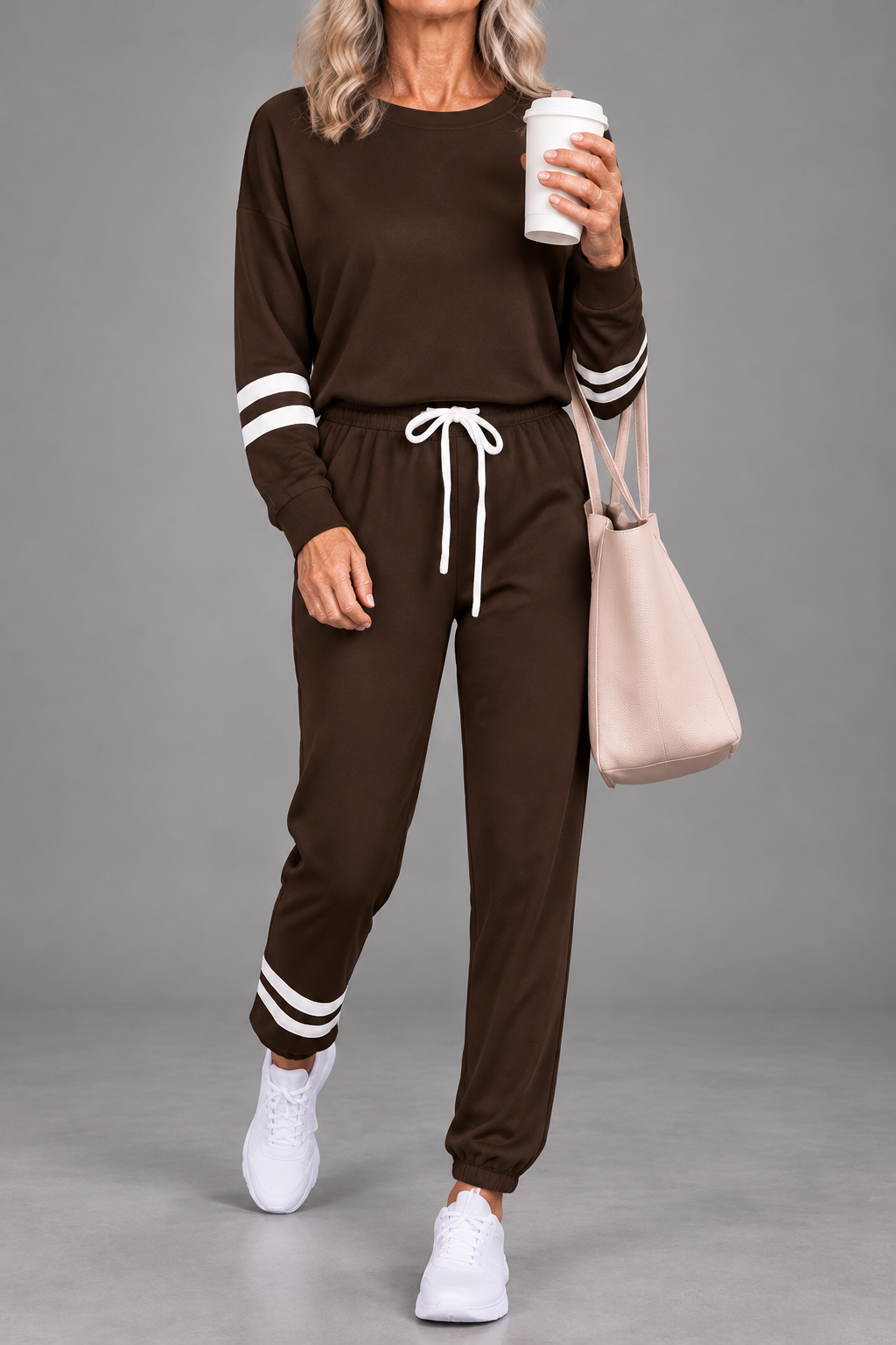 JUDY | STRIPED SWEATSHIRT & JOGGER SET