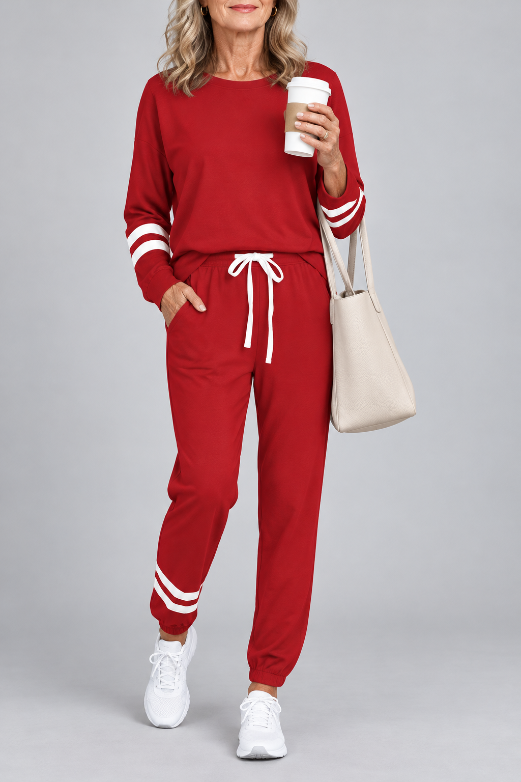 JUDY | STRIPED SWEATSHIRT & JOGGER SET