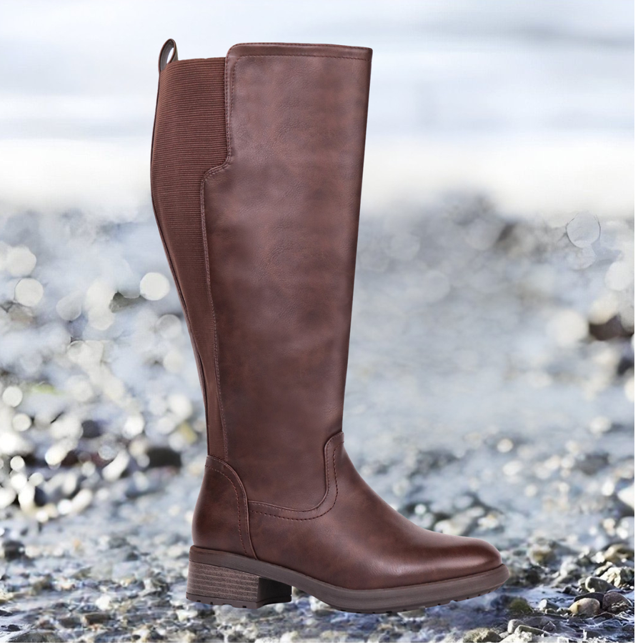 Josephine | Extra Wide Calf Stretch Panel Riding Boots